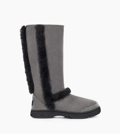 UGG Sunburst Tall Womens Boots Grey/Black - AU 627YI